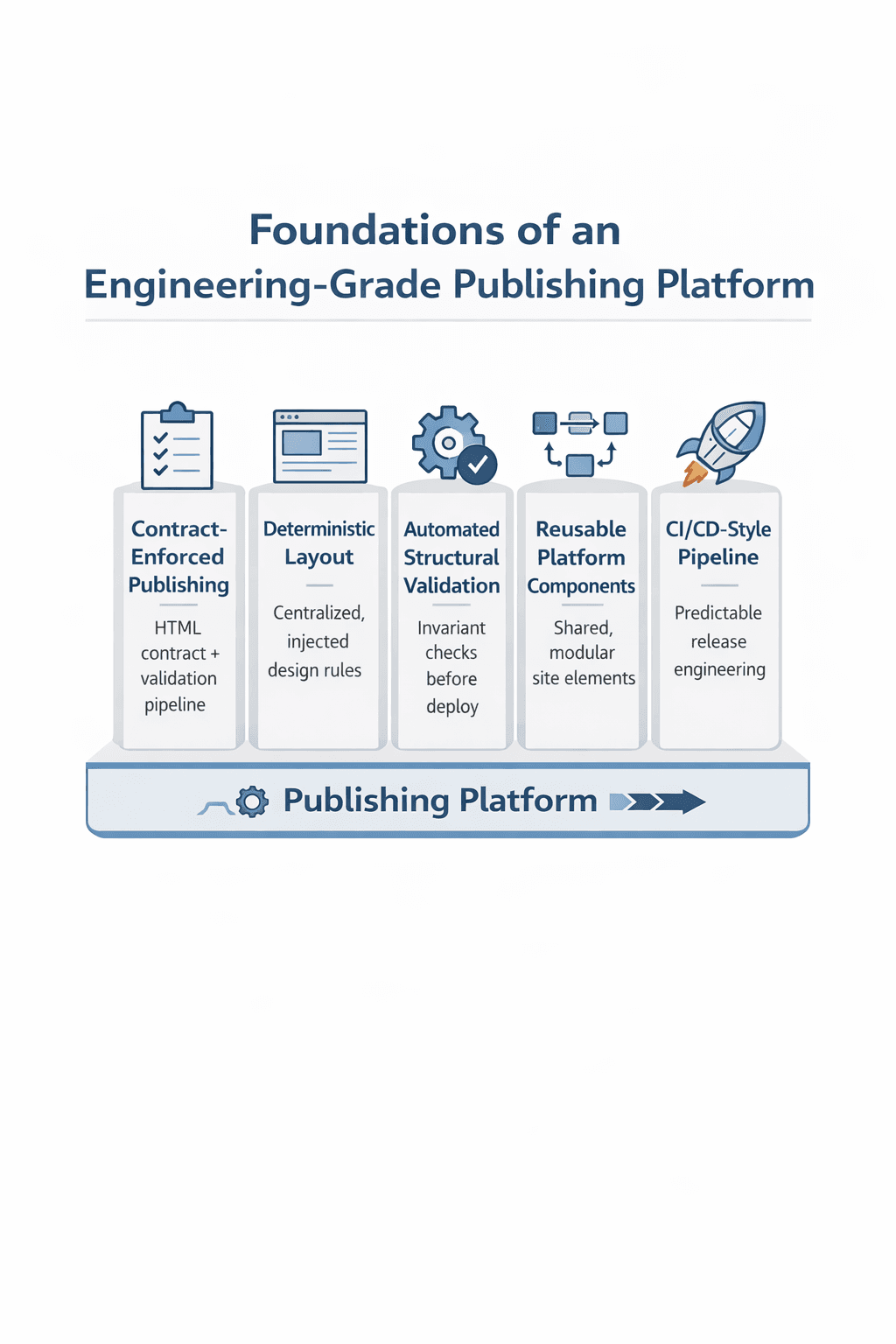 Foundations of an engineering-grade publishing platform